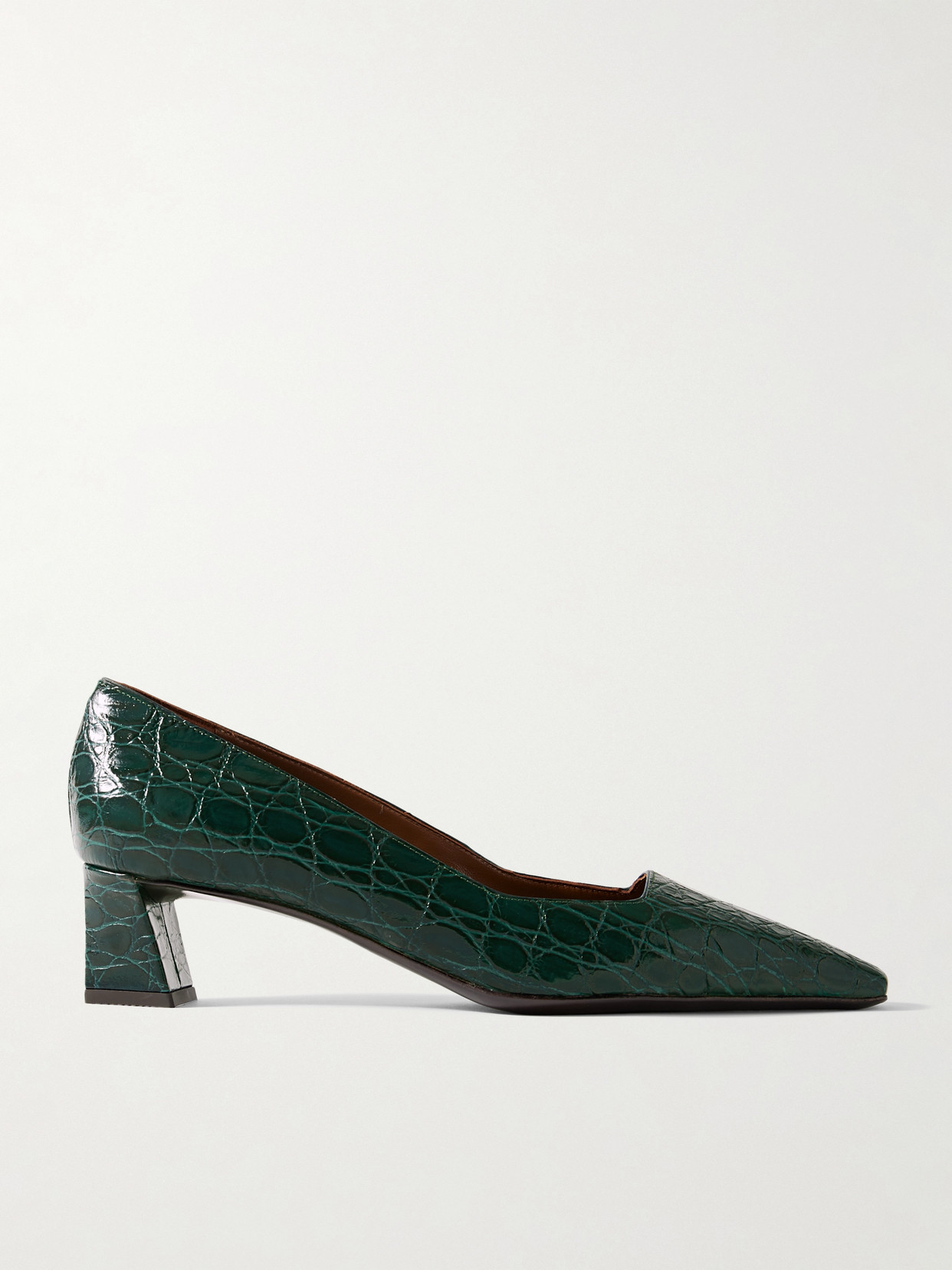 Giuseppe Zanotti - Morpheus Pavone Croc-effect Leather Pumps - Green
