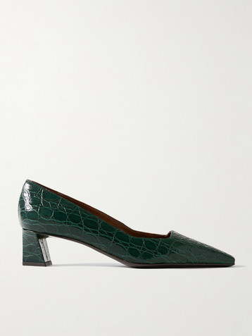 Giuseppe Zanotti Morpheus Pavone croc-effect leather pumps