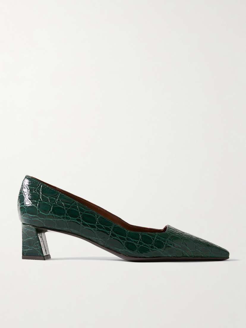 Giuseppe Zanotti Morpheus Pavone Croc-effect Leather Pumps