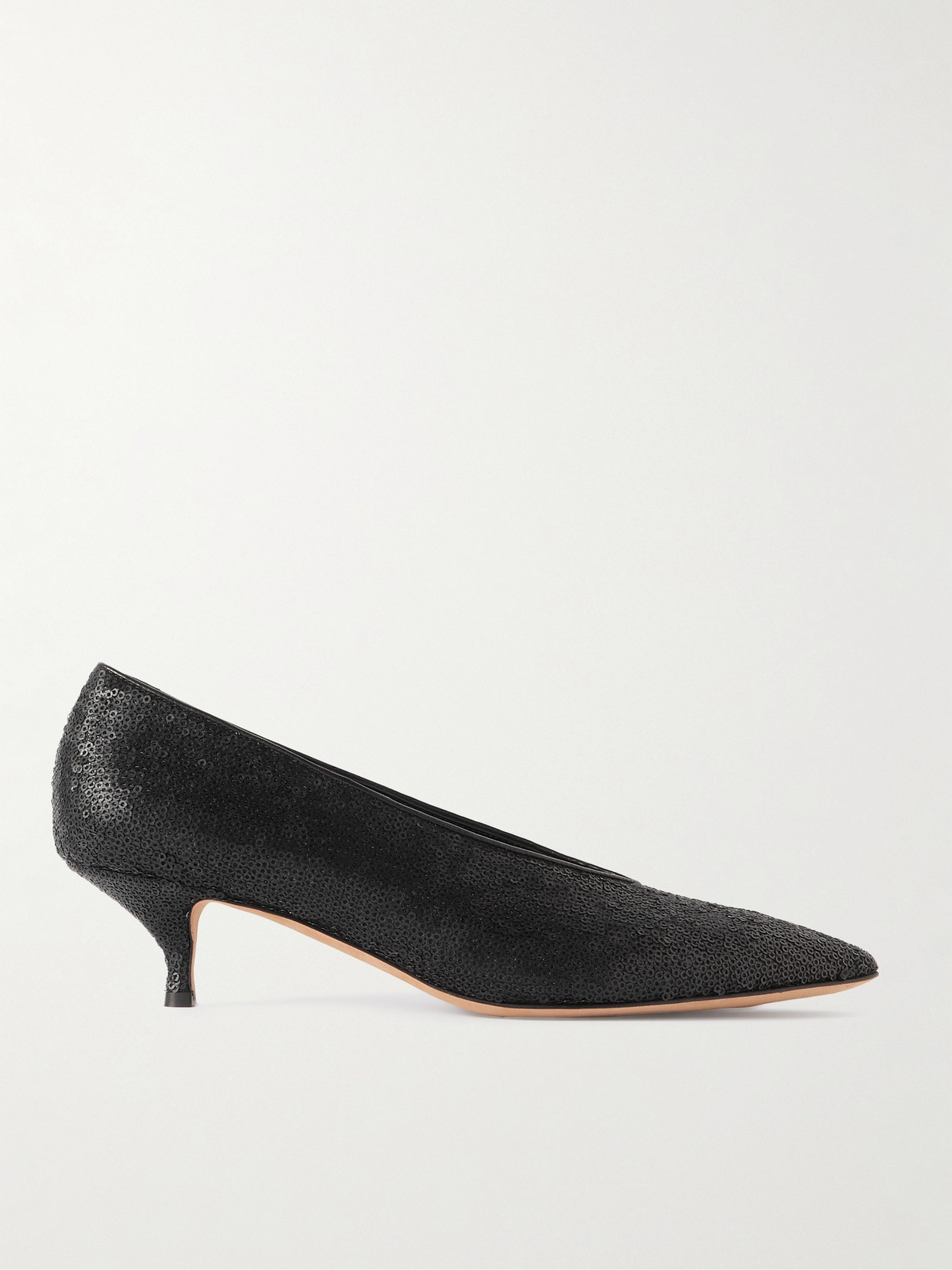 Emme Parsons Veneto Sequined Leather Pumps In Black