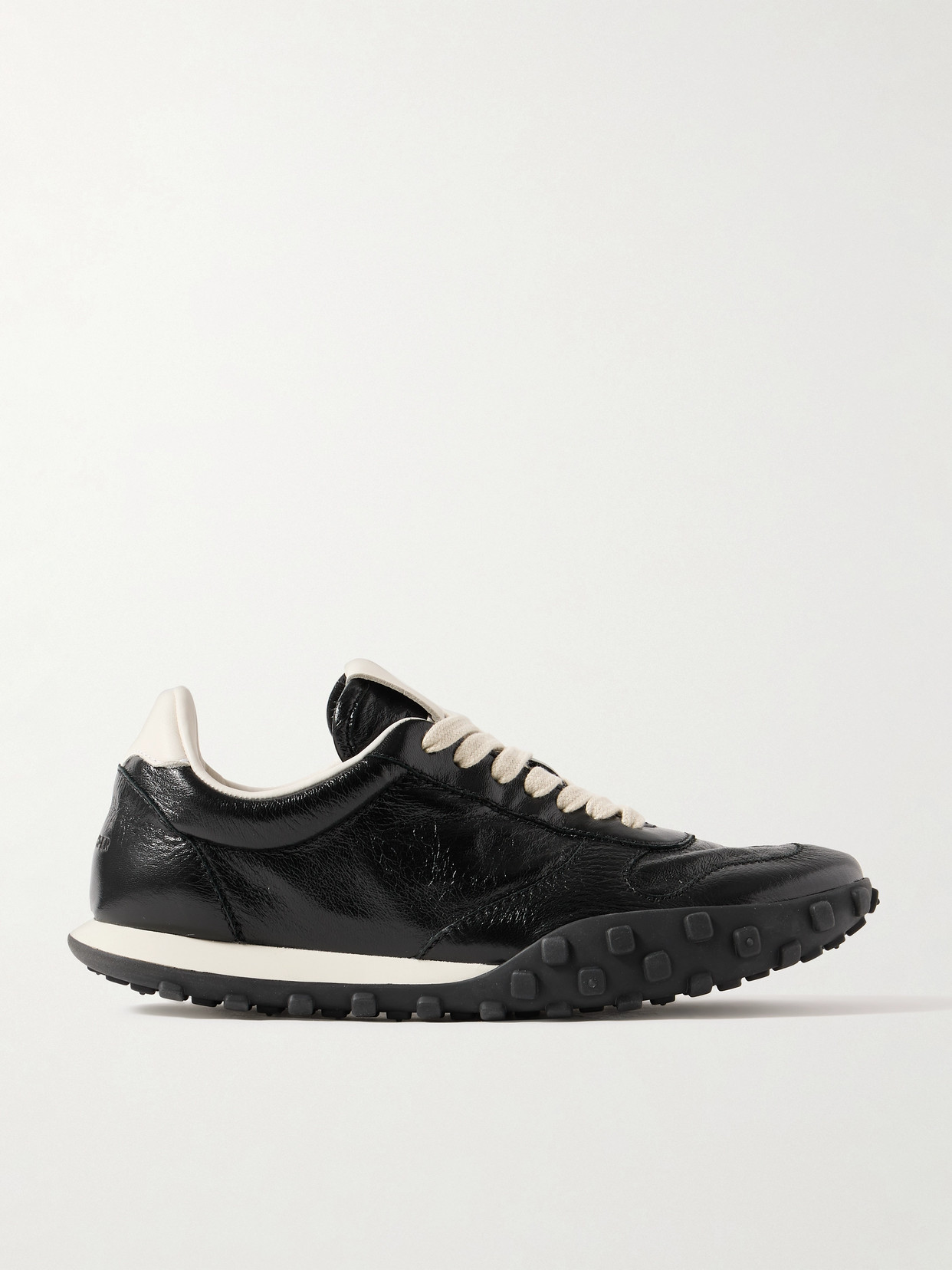 Jil Sander Leather Sneakers In Black