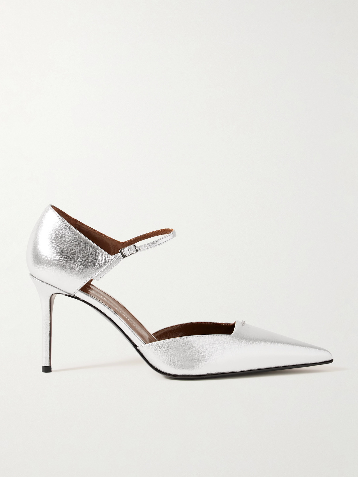 Giuseppe Zanotti - Mizuki Crystal-embellished Metallic Leather Pumps - Silver