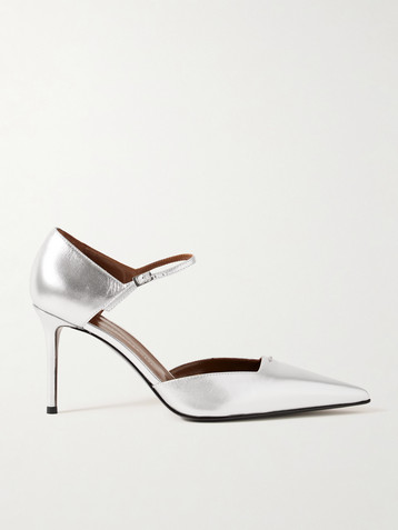 Giuseppe Zanotti Mizuki crystal-embellished metallic leather pumps