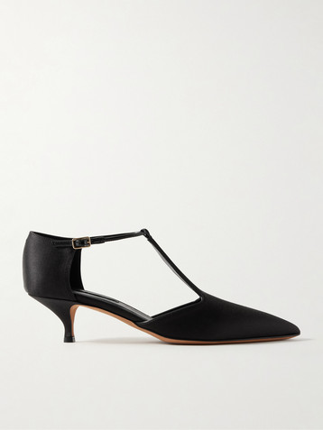 Emme Parsons Leandra satin point-toe pumps