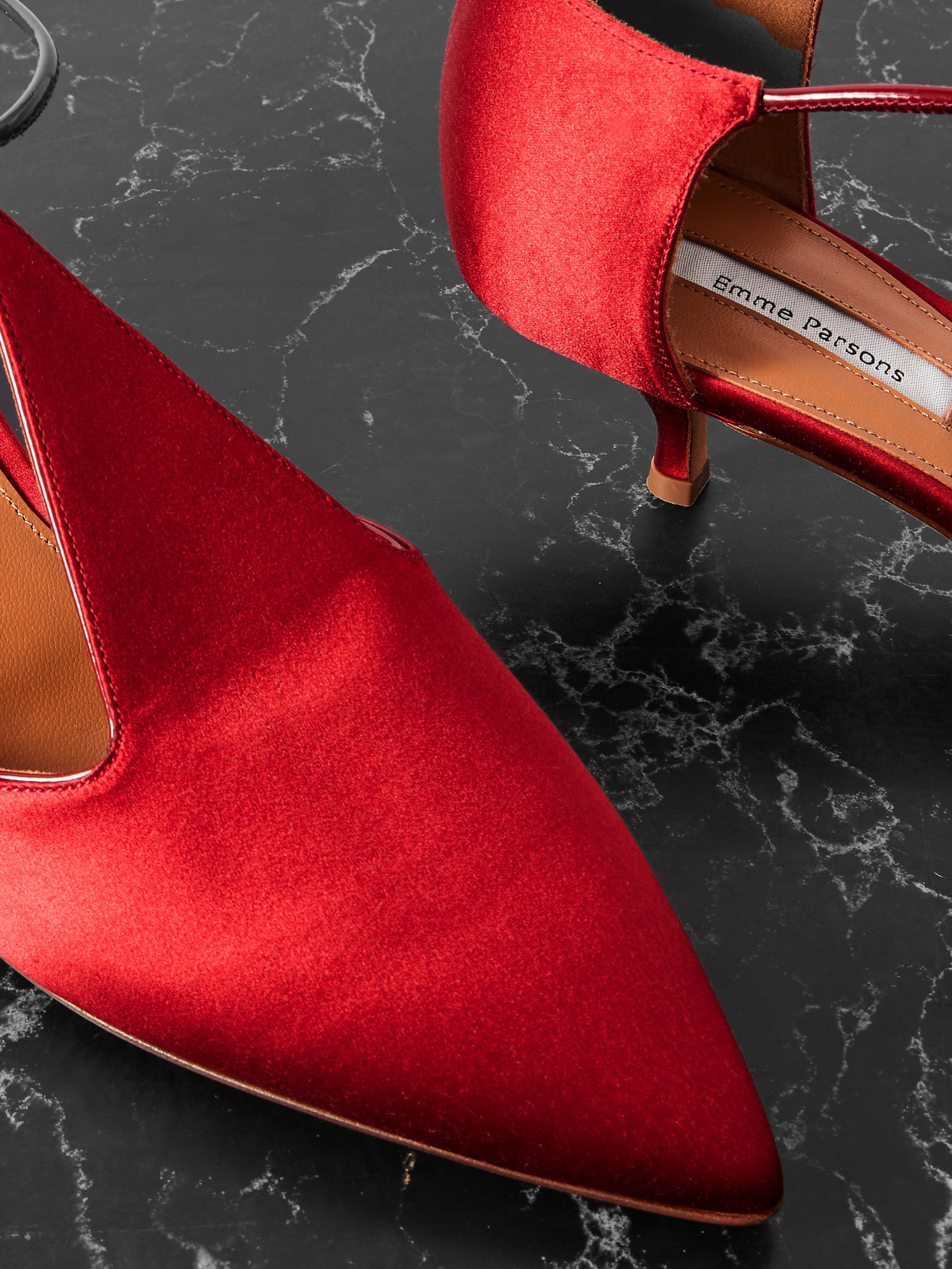 Emme Parsons Leandra Satin Pumps In Red