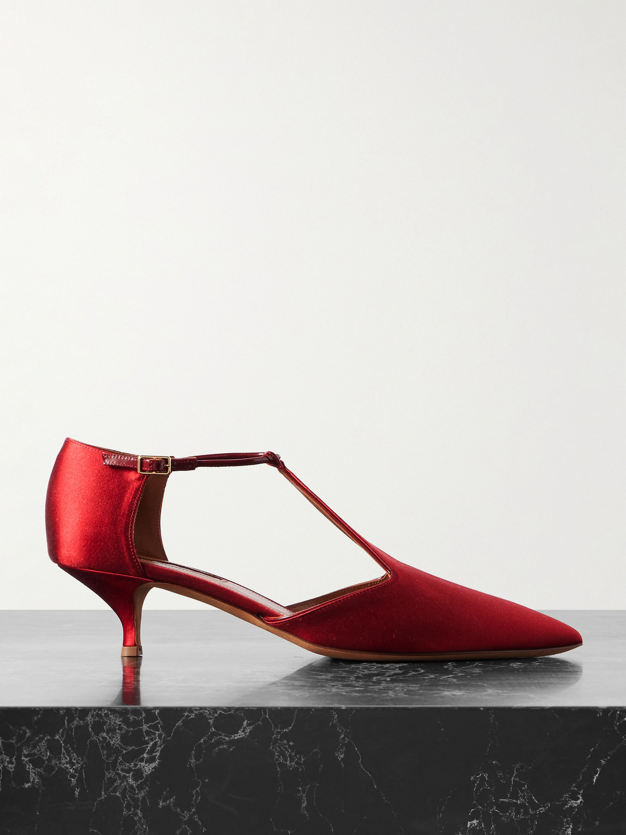 Emme Parsons Leandra Satin Pumps In Red