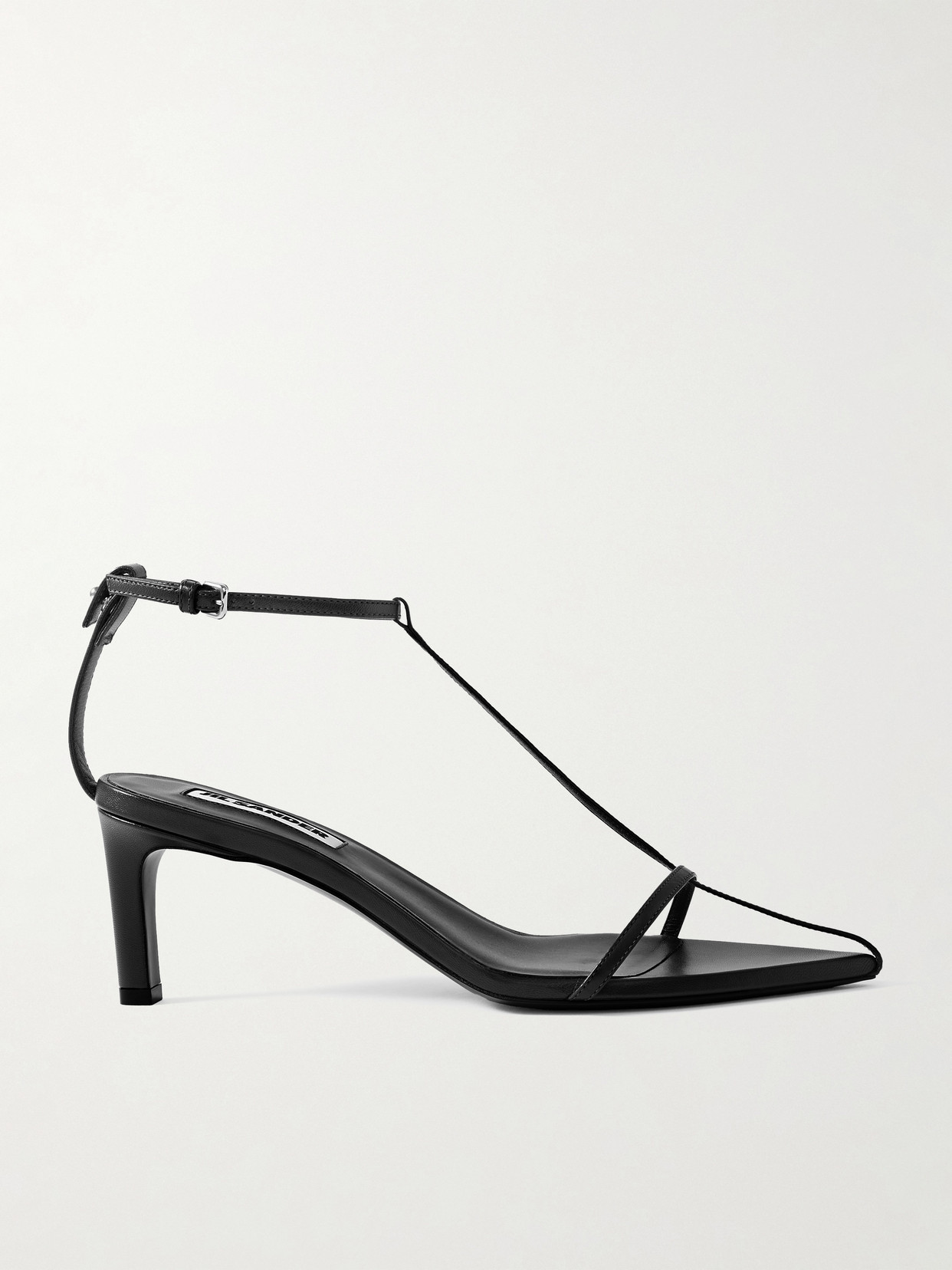 Jil Sander Leather Sandals In Black