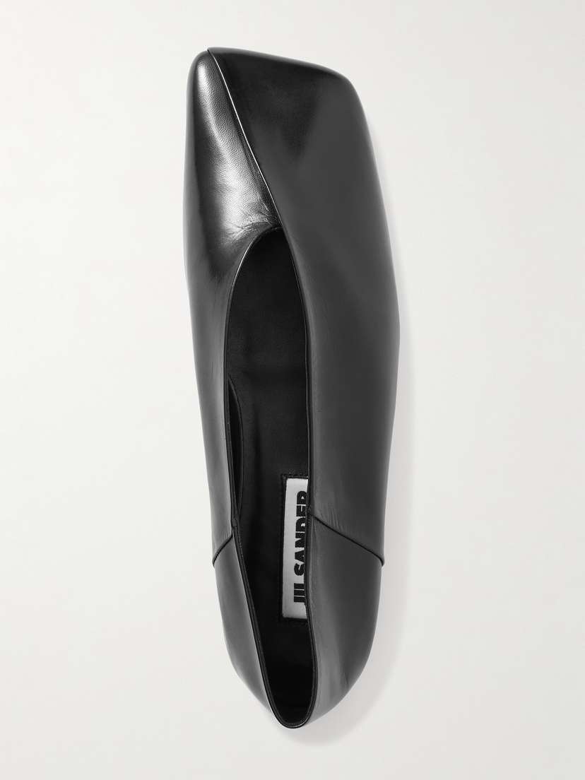 Jil Sander Asymmetric Leather Ballet Flats
