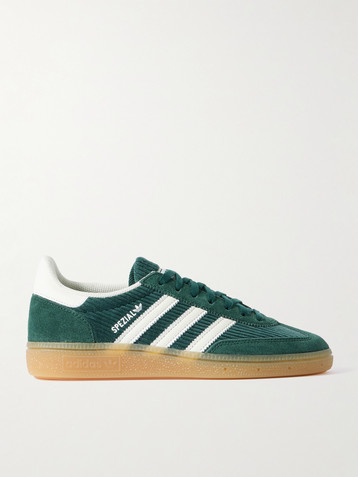 adidas Originals Handball Spezial suede and leather-trimmed corduroy sneakers