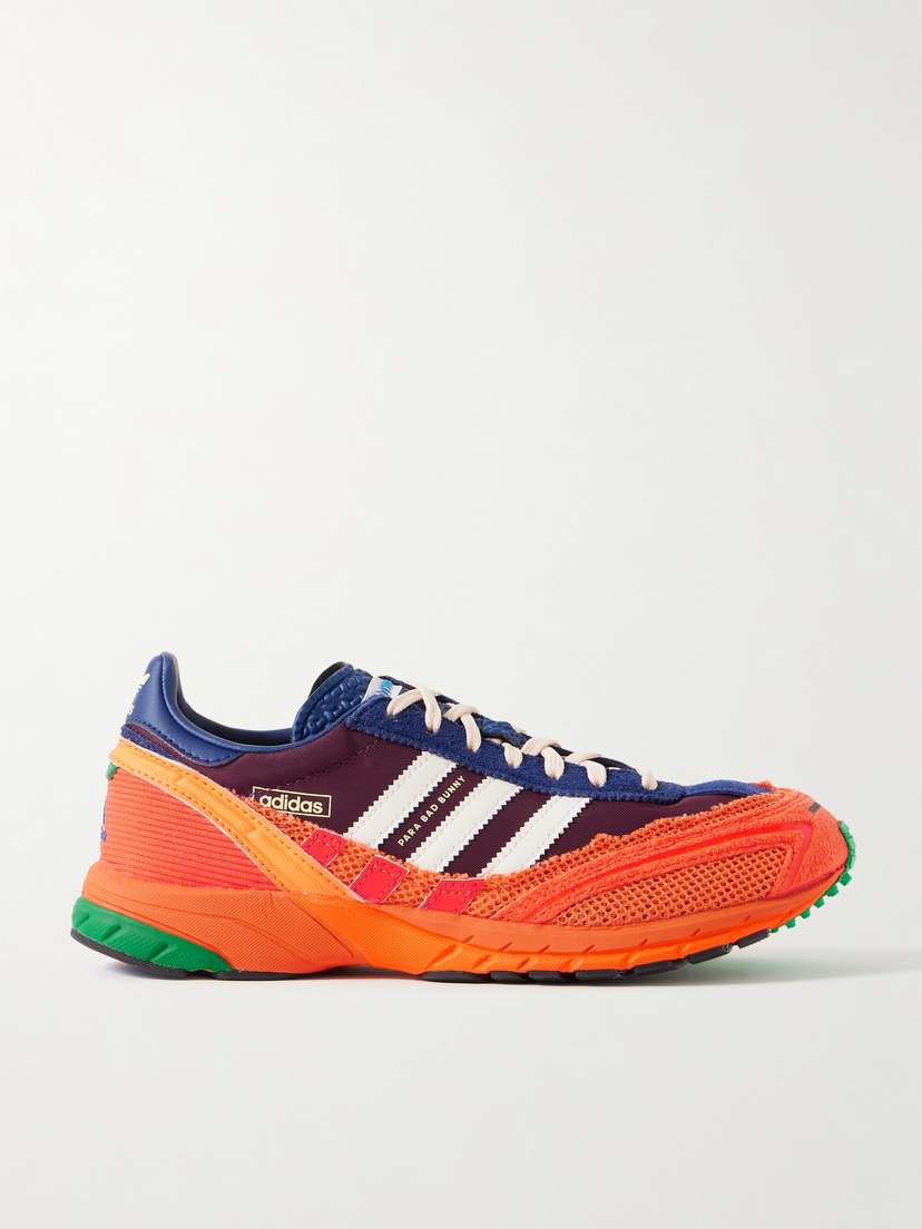 adidas Originals + Bad Bunny Adizero Sl 72 Suede And Mesh-trimmed Shell And Leather Sneakers