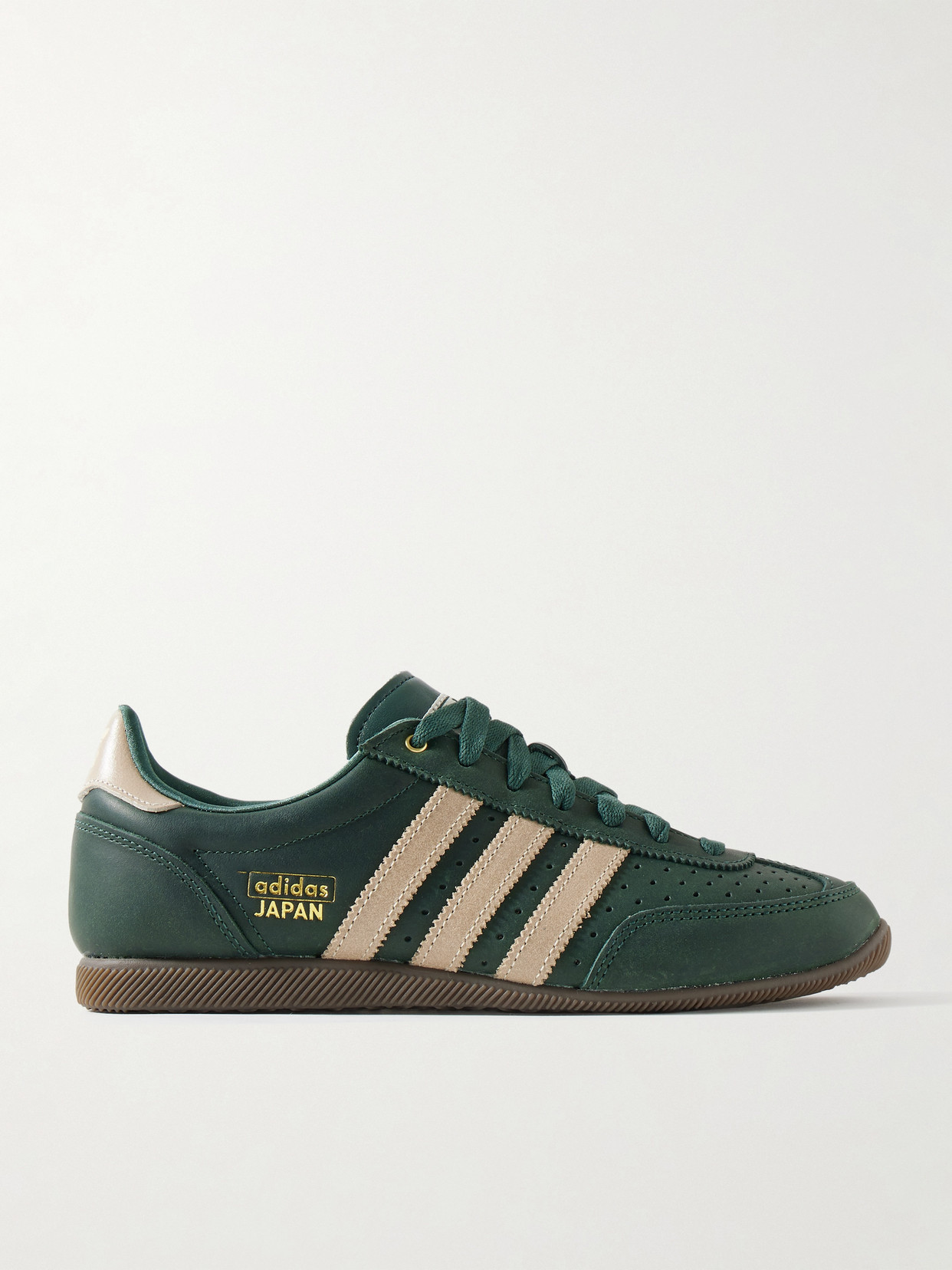 adidas Originals - Japan Suede-trimmed Leather Sneakers - Emerald