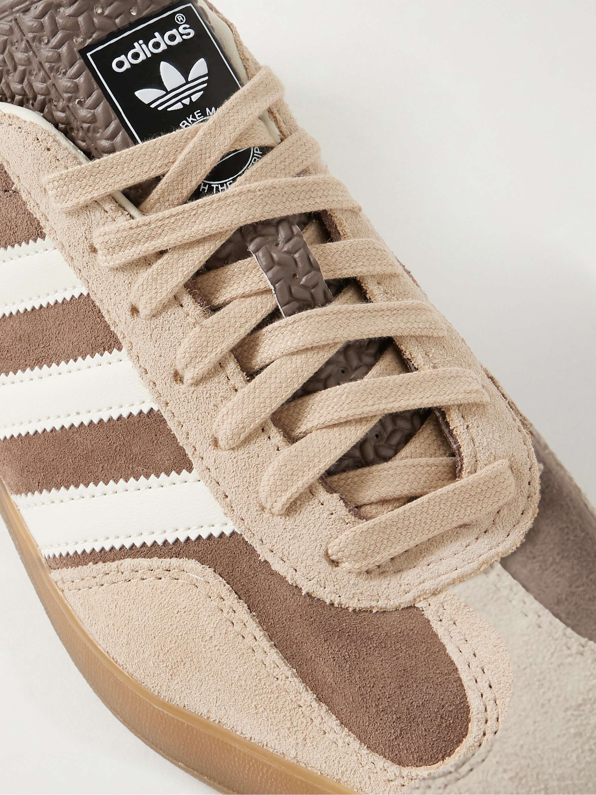 ADIDAS ORIGINALS Gazelle Indoor leather-trimmed suede ADIDAS ORIGINALS Gazelle Indoor leather-trimmed suede