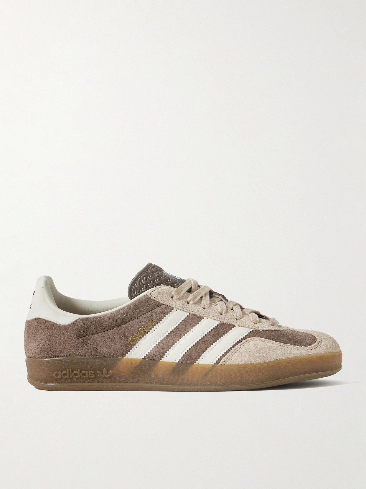 adidas Originals - Gazelle Indoor Leather-trimmed Suede Sneakers - Neutrals