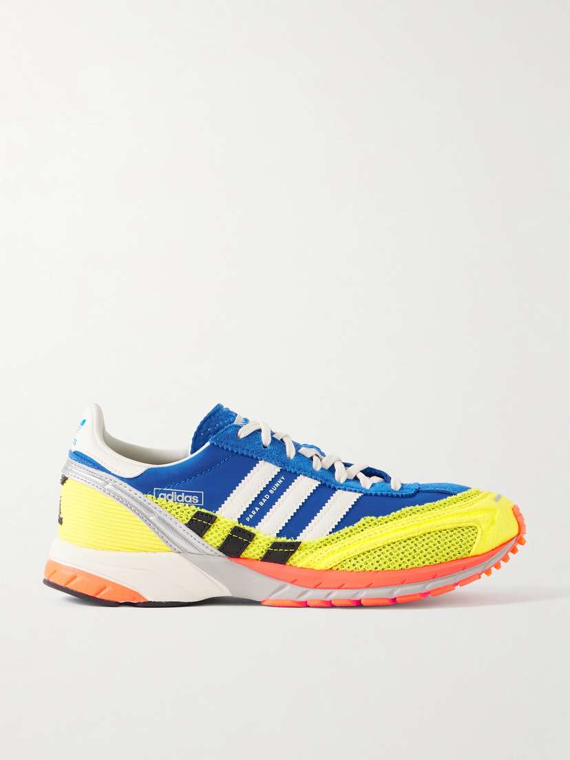adidas Originals + Bad Bunny Adizero Sl 72 Suede And Mesh-trimmed Shell And Leather Sneakers
