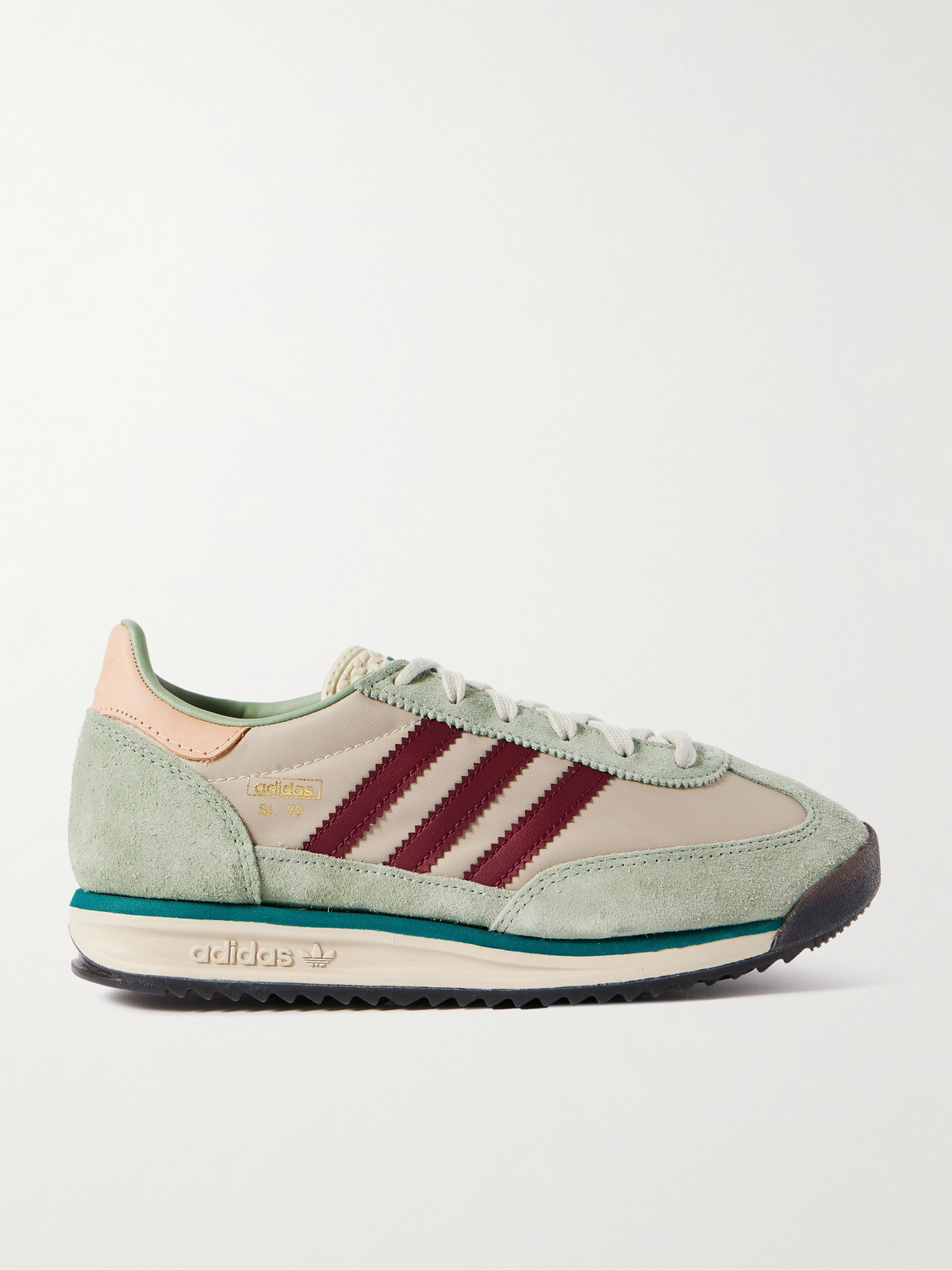 Adidas Originals Sl 72 Rs Leather And Suede-trimmed Mesh Trainers In Grey