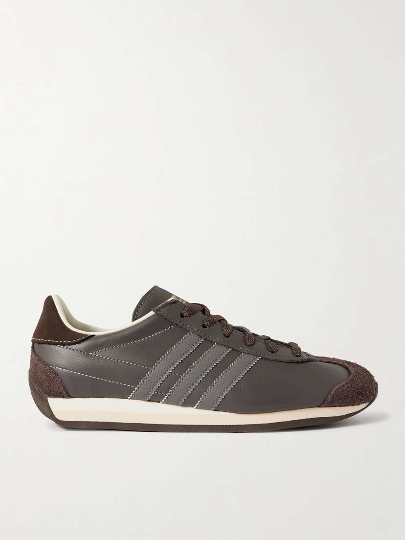 adidas Originals Country Og Suede-trimmed Leather Sneakers