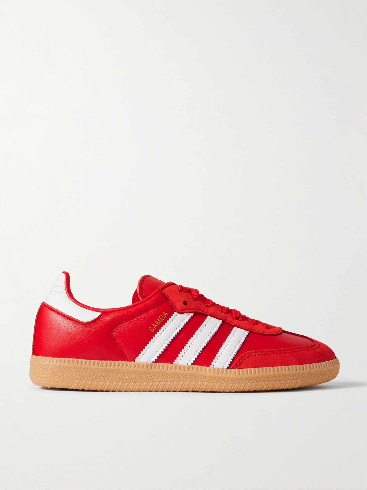 Adidas Originals Samba Og Leather And Suede Sneakers In Red ModeSens