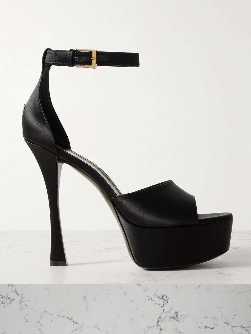 Givenchy 4g Liquid Satin Platform Sandals
