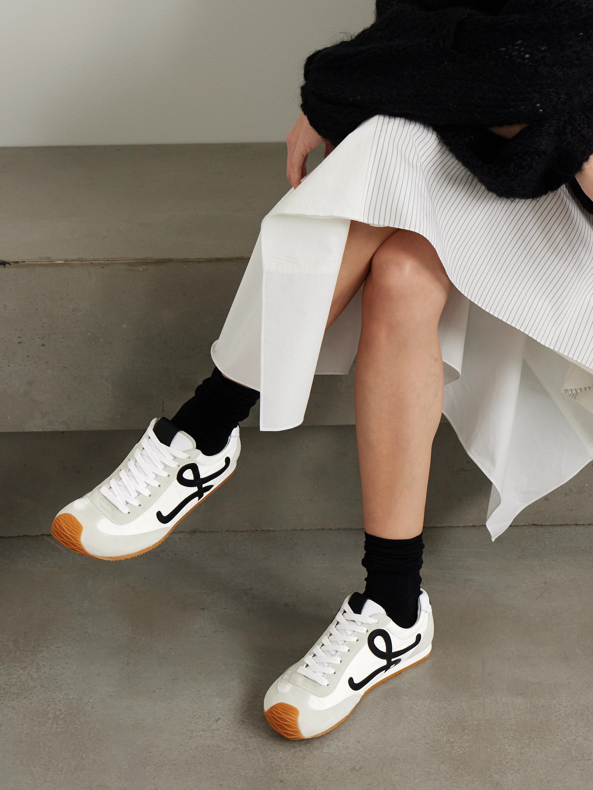 Loewe Ballet Runner 2.0 logo-appliquéd shell, suede and leather sneakers thumbnail