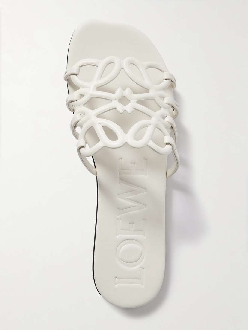 Loewe Petal Anagram Leather Slides