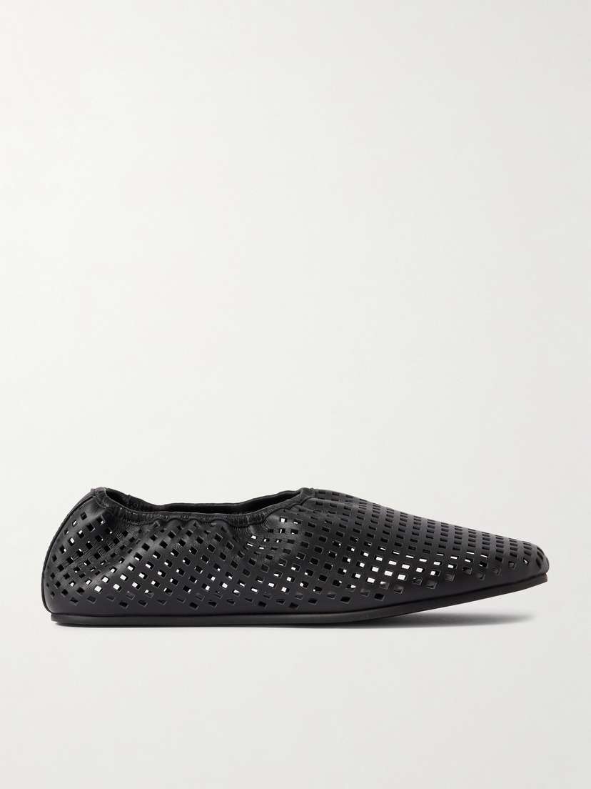 St. Agni Perforated Leather Ballet Flats