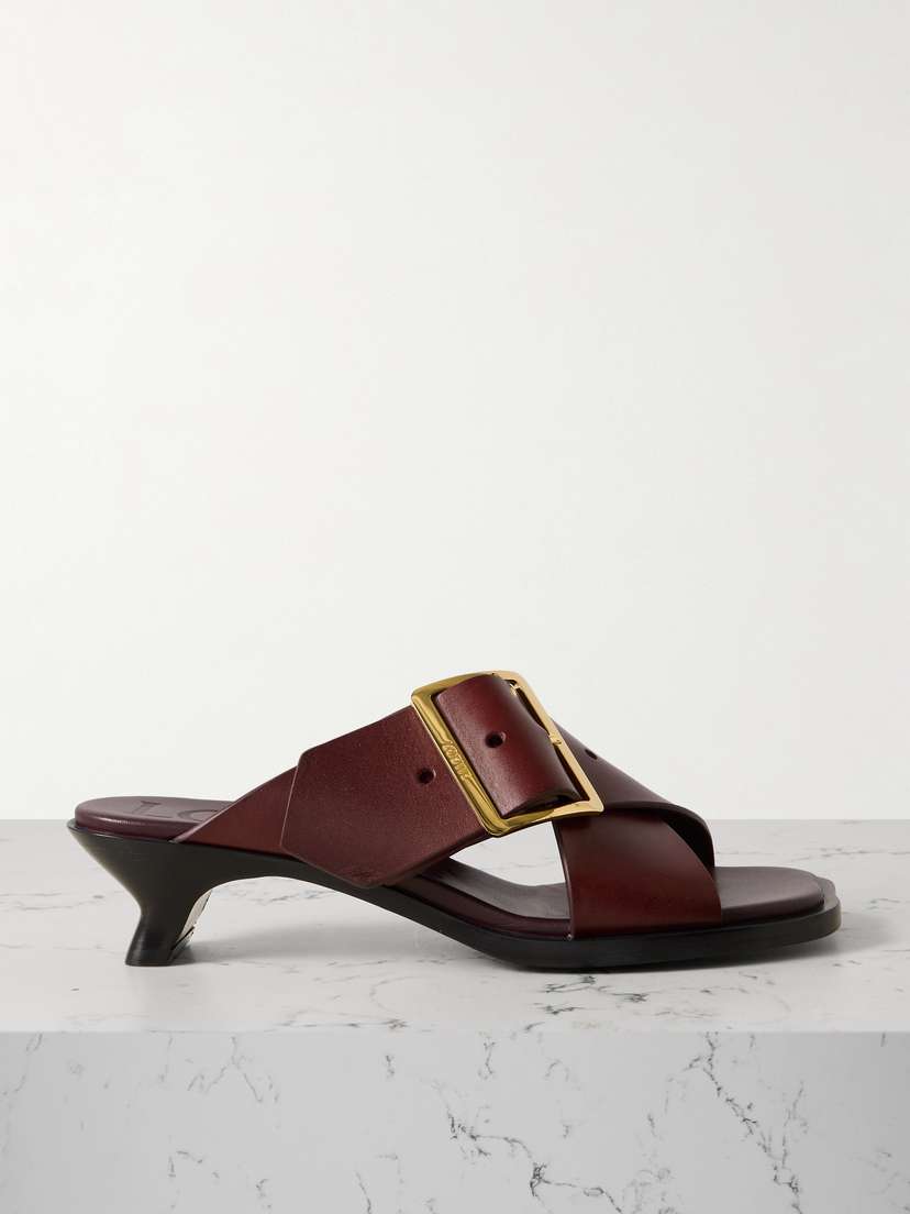 Loewe Petal Belt Buckle-detailed Leather Sandals