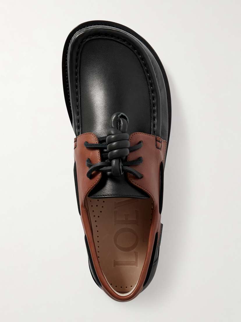 Loewe Campo Knotted Two-tone Leather Loafers