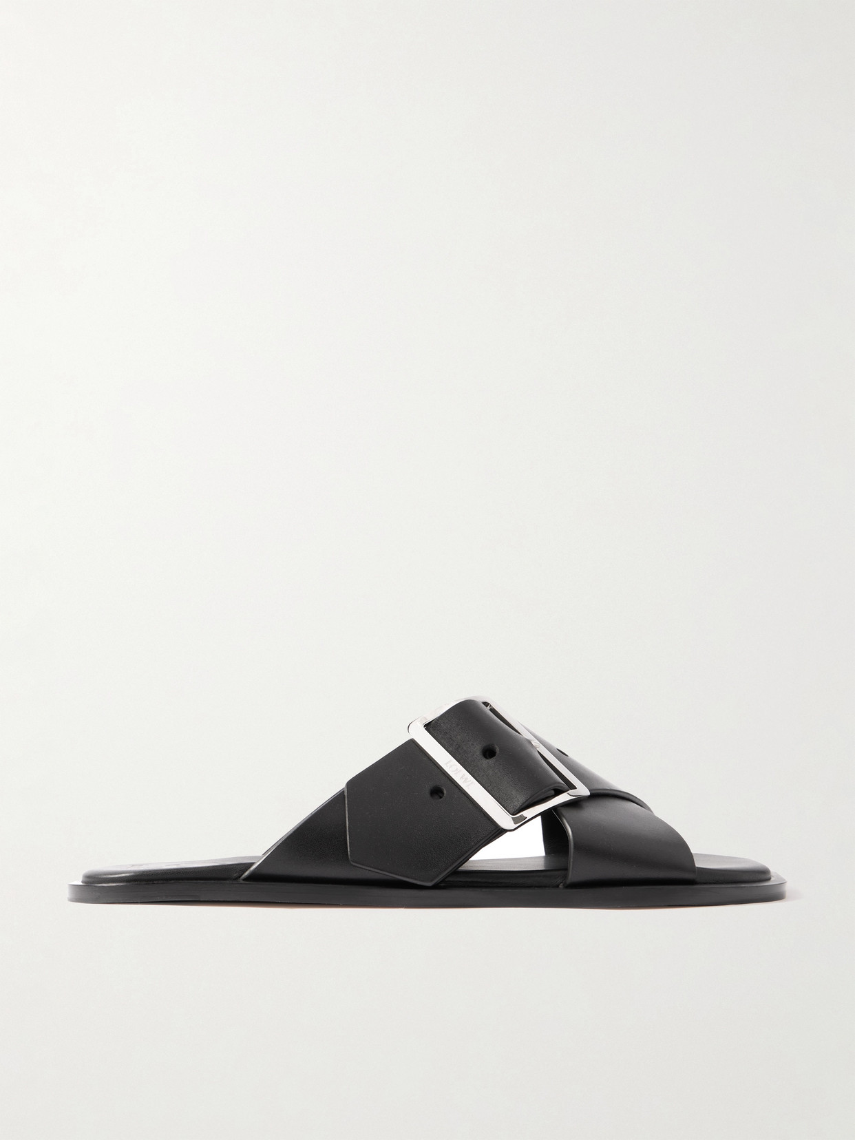 Loewe - Petal Belt Buckled Leather Slides - Black