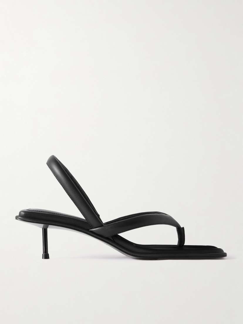 St. Agni Padded Leather Slingback Sandals