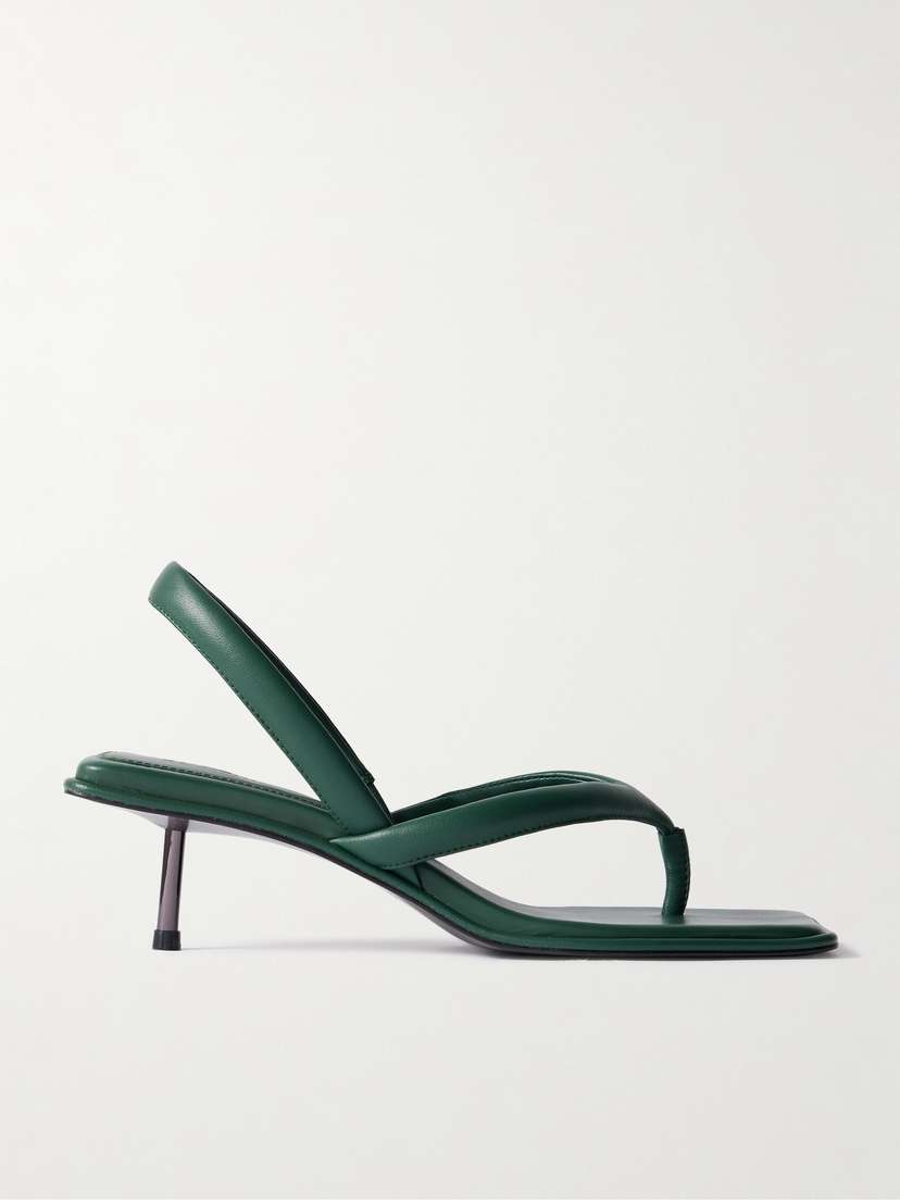 St. Agni Leather Slingback Sandals