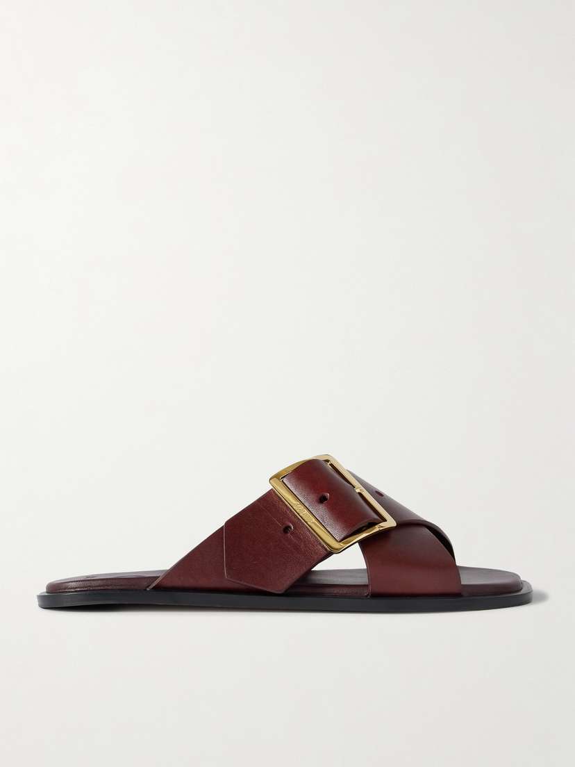 Loewe Petal Belt Buckled Leather Slides
