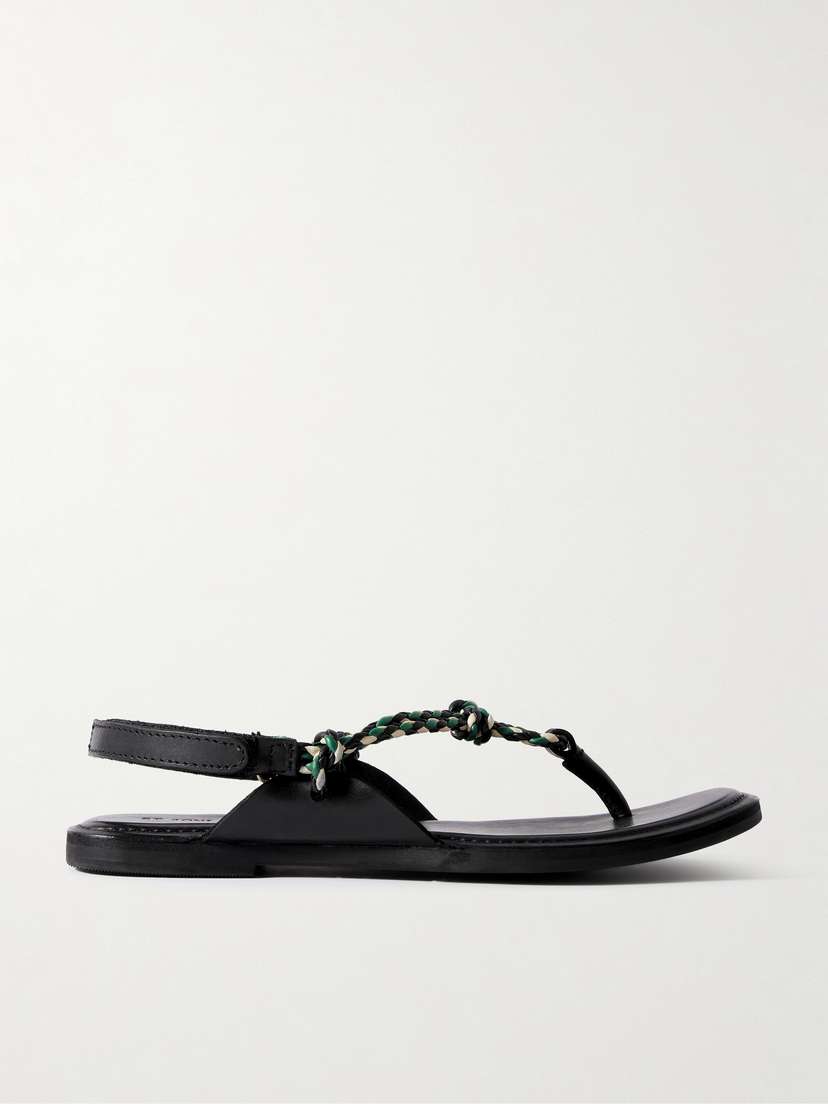 St. Agni Woven Leather Sandals