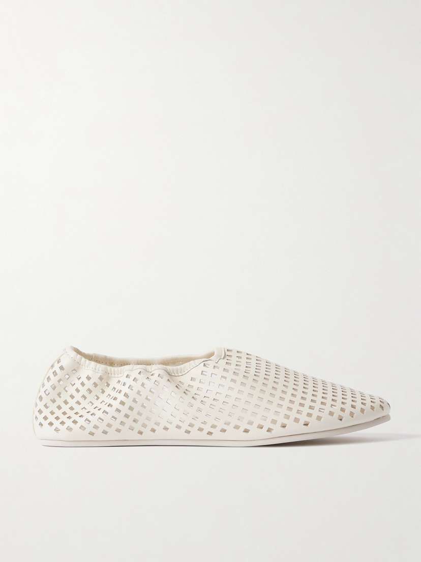 St. Agni Perforated Leather Ballet Flats