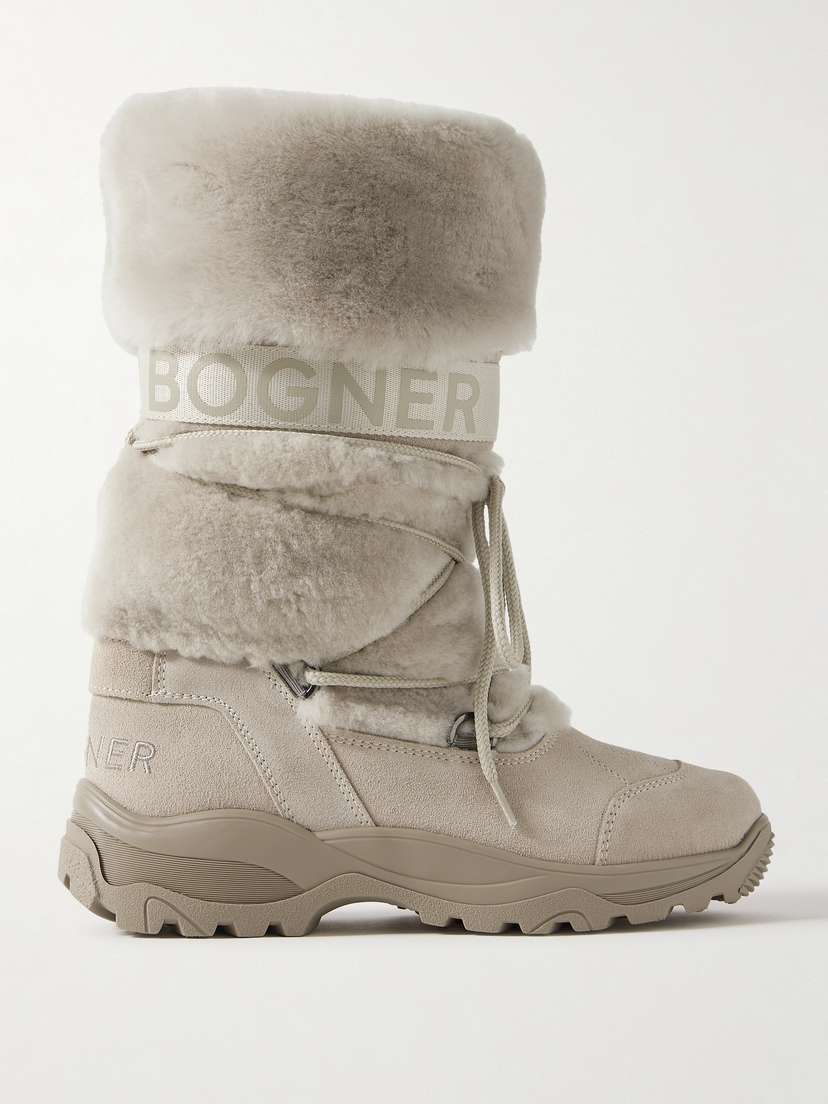 Bogner Alta Badia 2 B Shearling And Suede Snow Boots