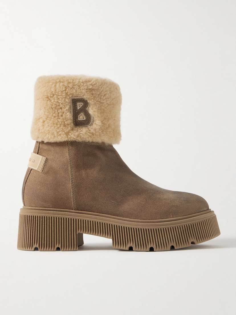 Bogner Turin Shearling-trimmed Suede Boots
