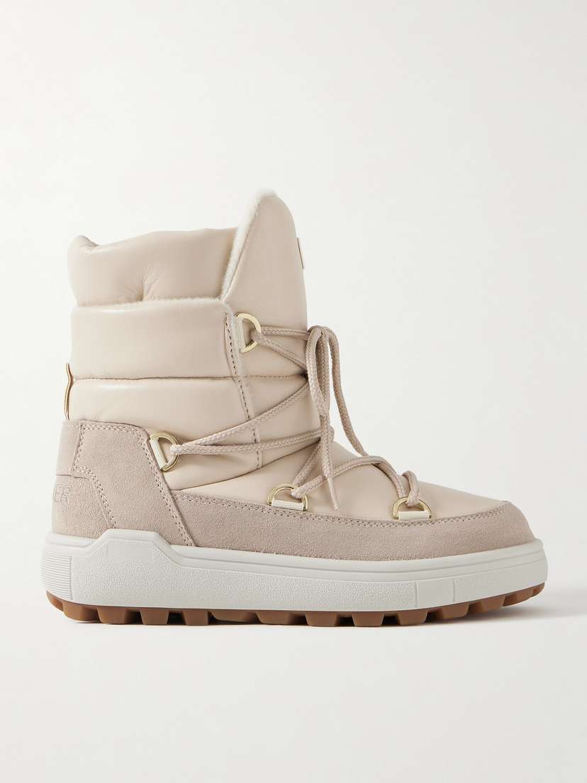 Bogner Chamonix Leather And Suede Snow Boots