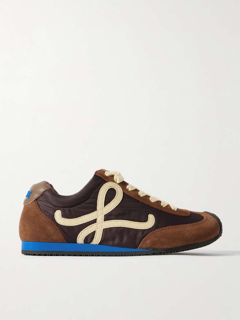 Loewe Ballet Runner 2.0 Leather-trimmed Nylon And Suede Sneakers