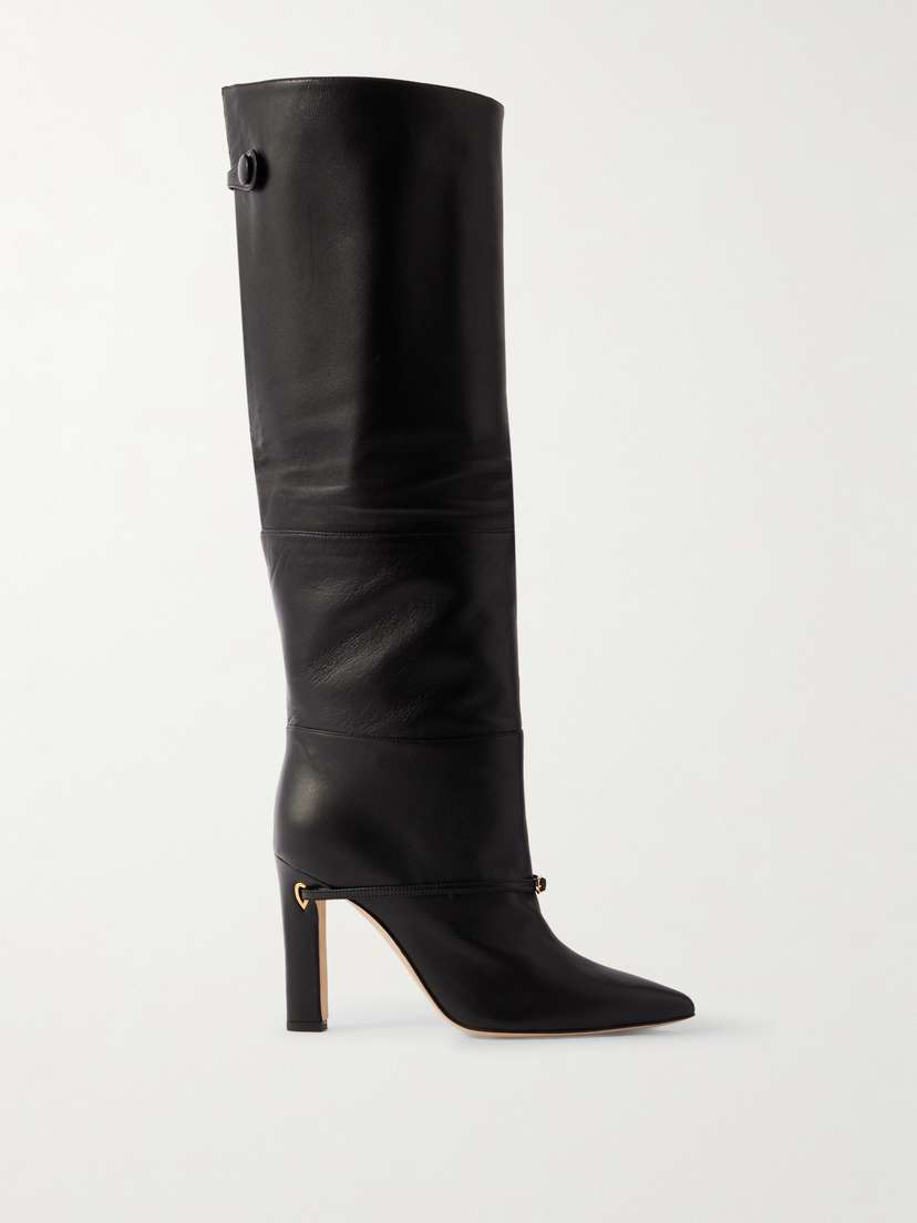 Jennifer Chamandi Eddie Leather Knee Boots