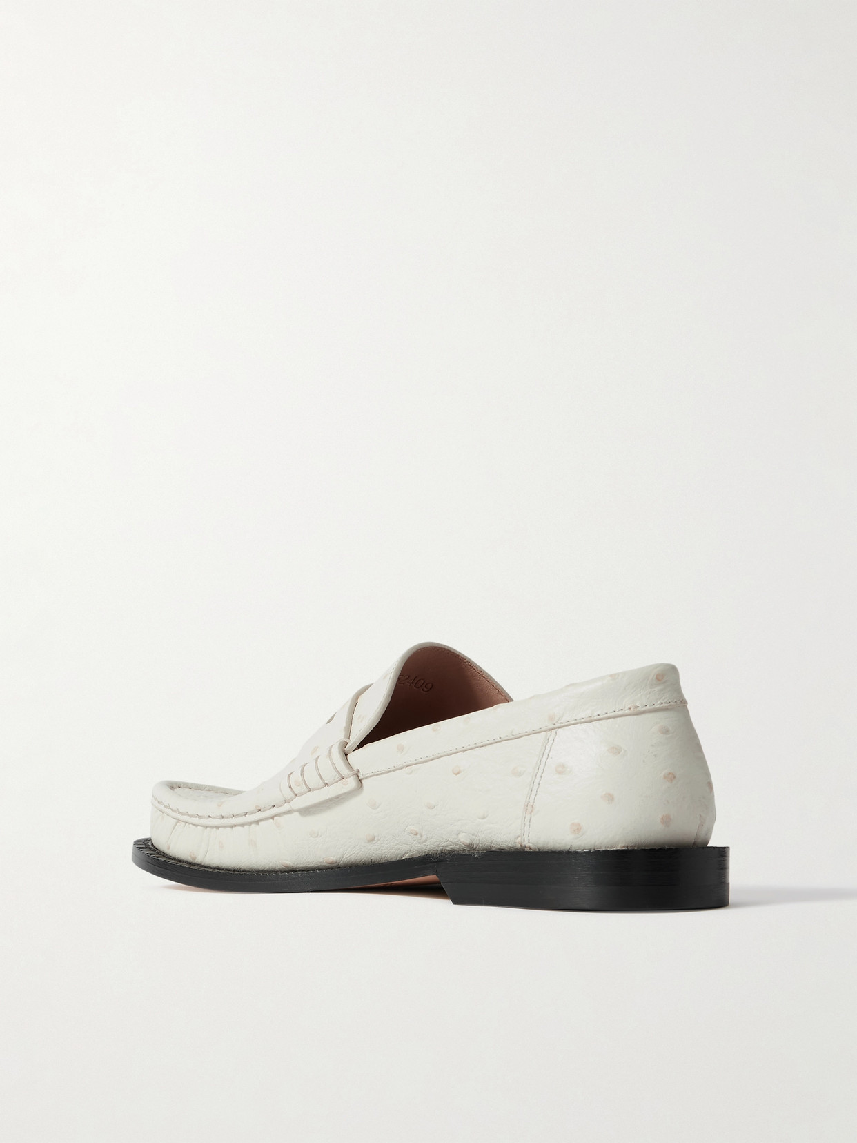 LOEWE CAMPO TEXTURED-LEATHER LOAFERS