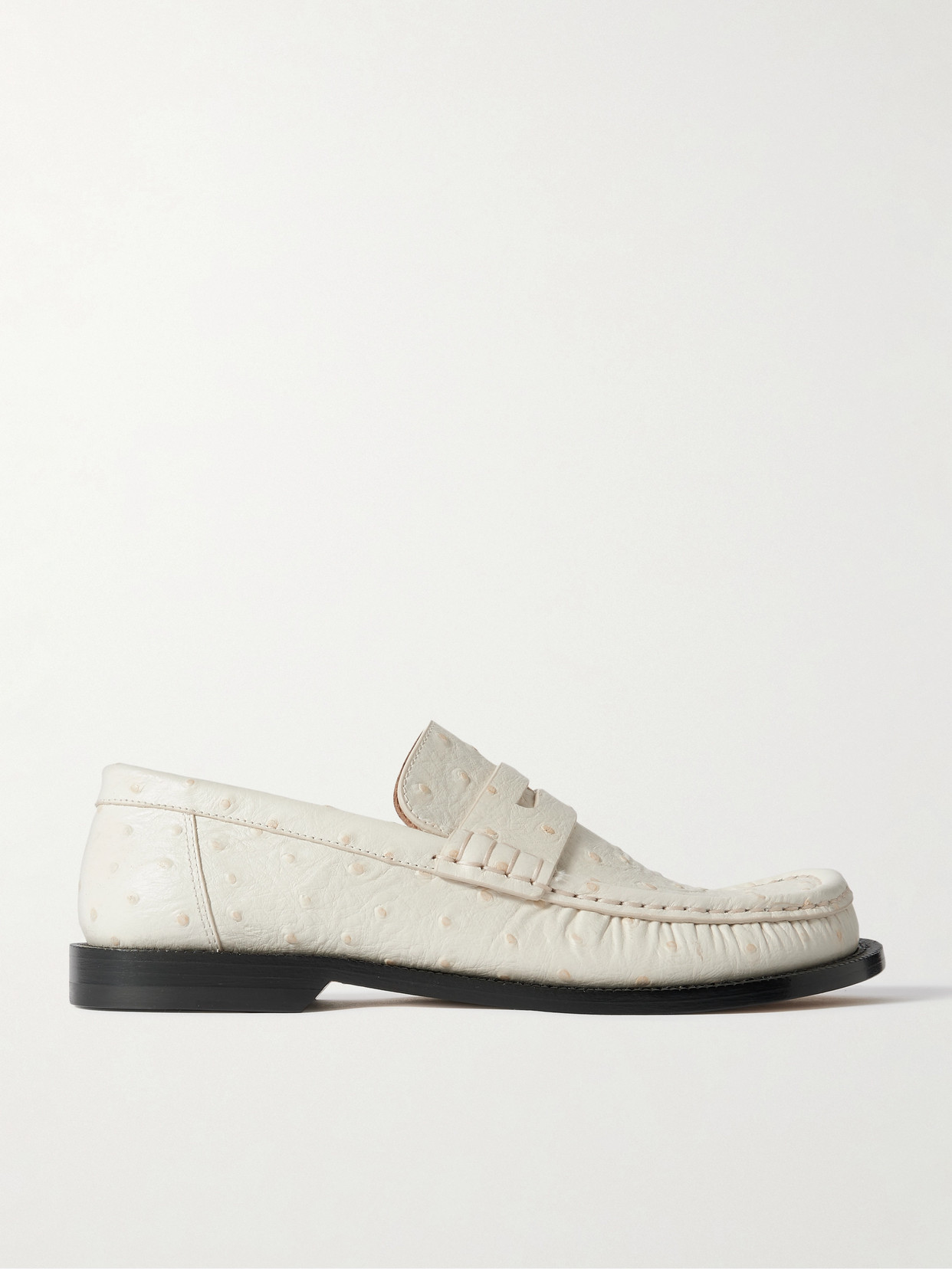 LOEWE CAMPO TEXTURED-LEATHER LOAFERS