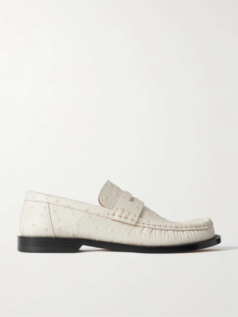 Loewe Campo Textured-leather Loafers
