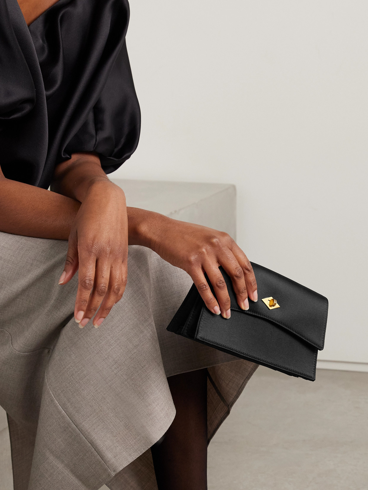 Métier - Roma Silk-Satin Shoulder Bag