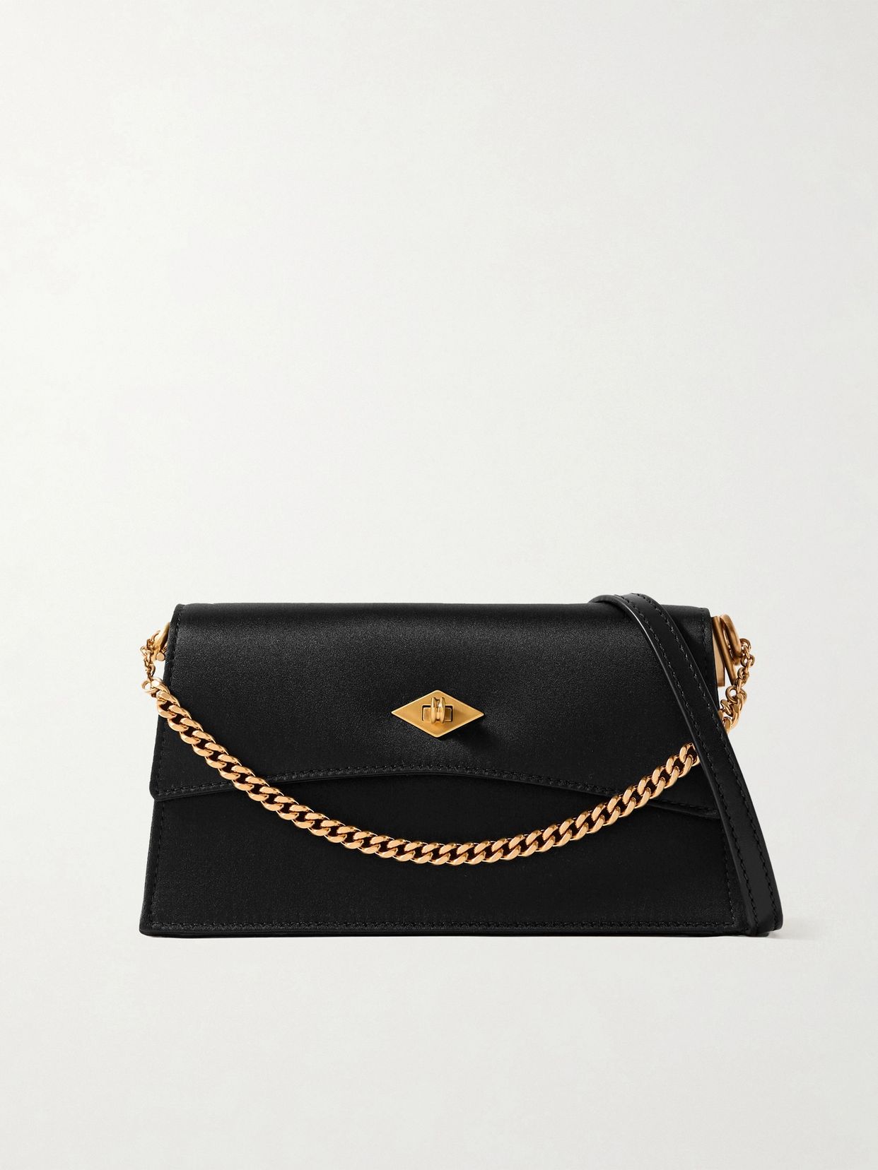 Roma silk-satin shoulder bag
