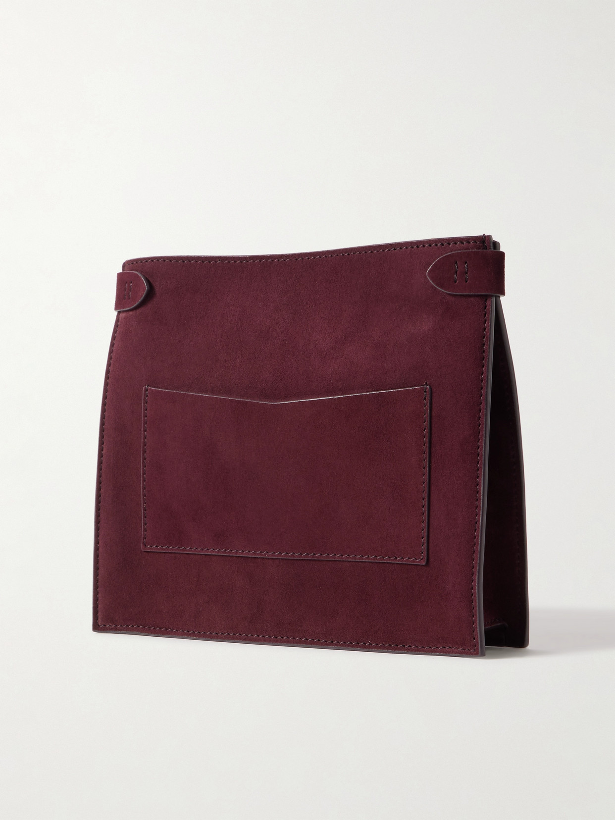 Metier Stowaway Suede Shoulder Bag In Burgundy