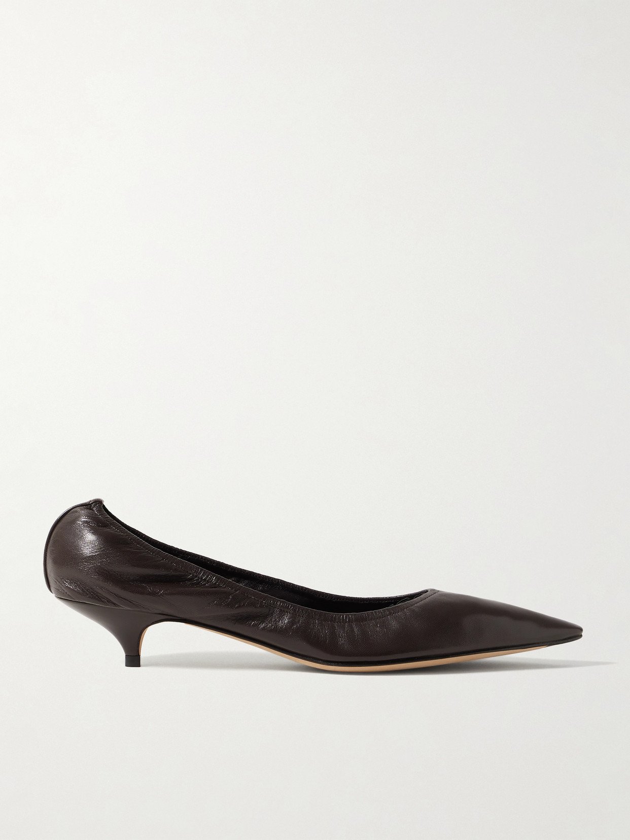 The Row Uxor Leather Pumps In Brown