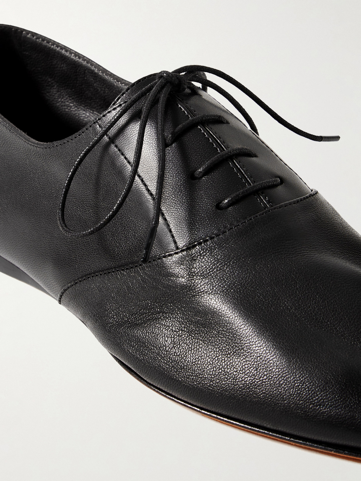 The Row Woman Lace-up Shoes Black Size 7.5 Leather