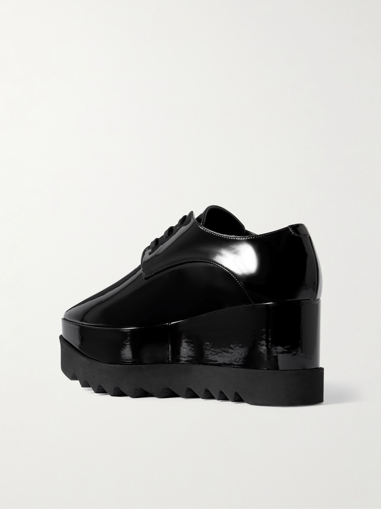 Stella Mccartney Elyse Patent Alter Platform Sneaker Loafers In Black