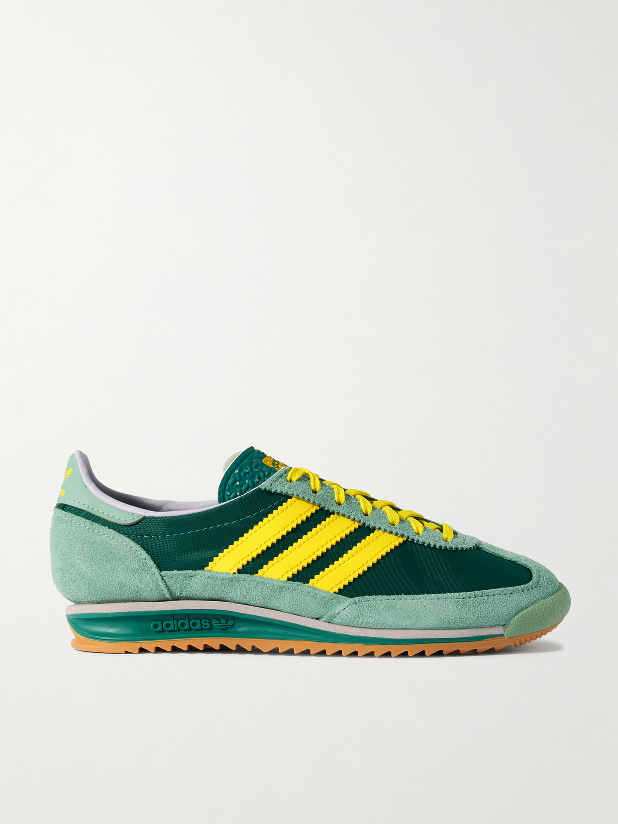 adidas Originals - Sl 72 Og Suede And Leather-trimmed Canvas Sneakers - Green