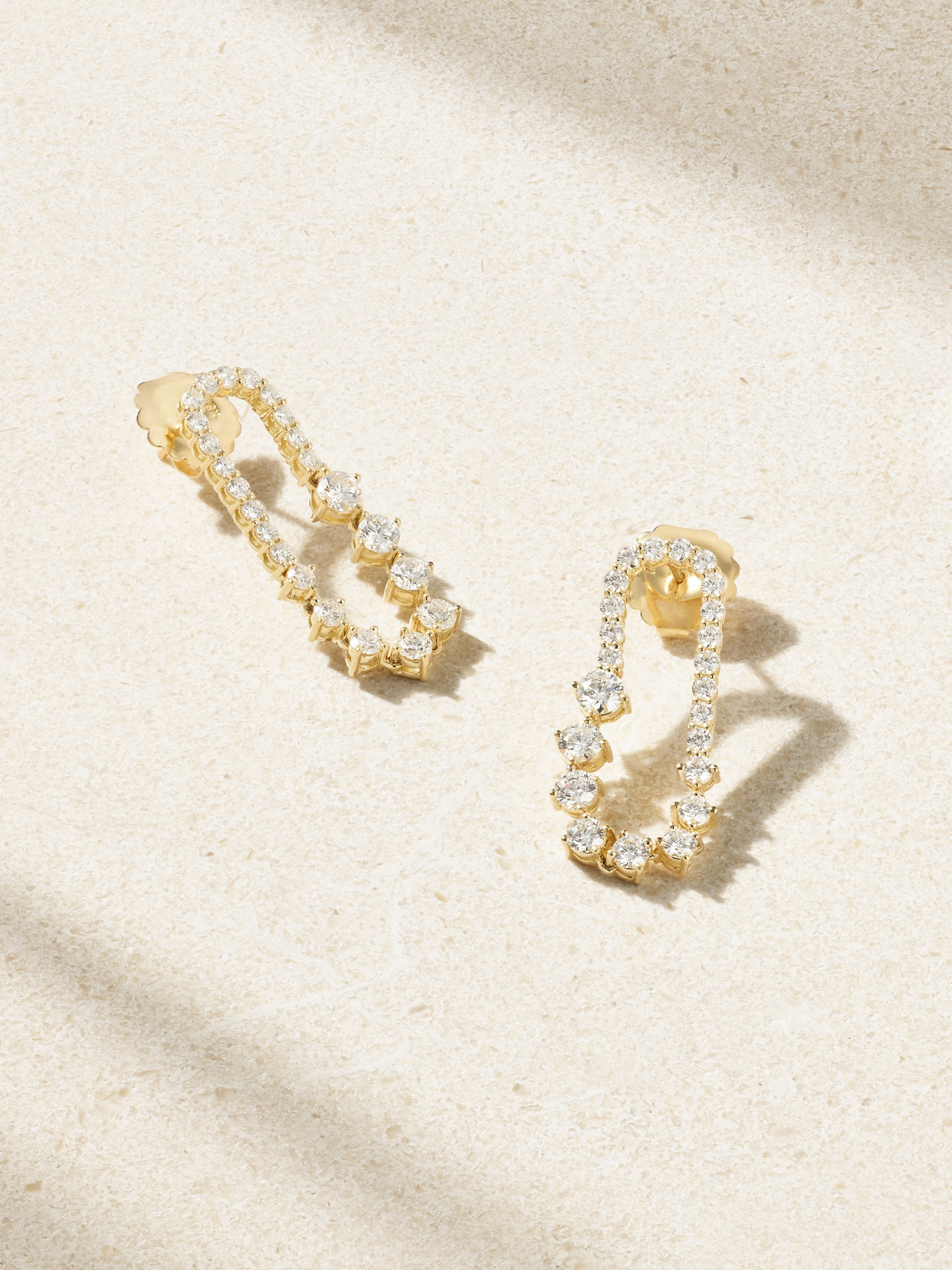 Melissa Kaye Stella Small 18-karat Gold Diamond Earrings