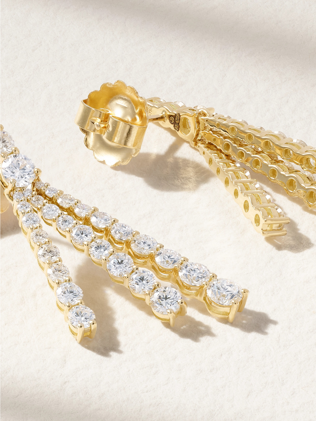 Melissa Kaye Sydney Small 18-karat Gold Diamond Earrings In Gold